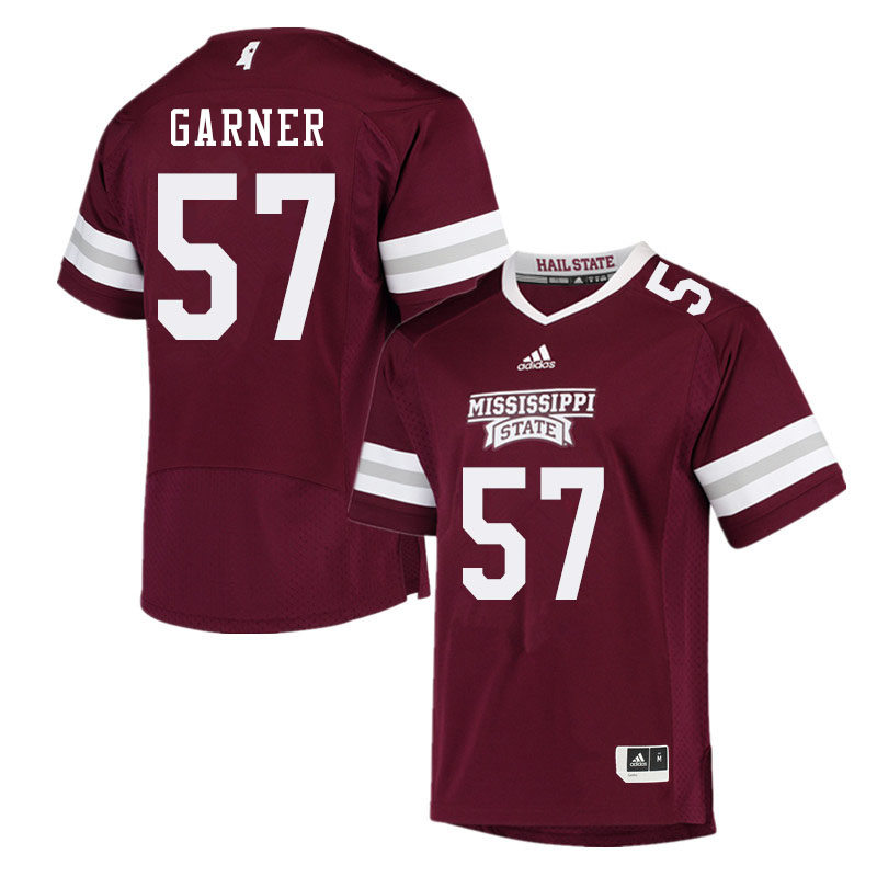 Men #57 John Garner Mississippi State Bulldogs College Football Jerseys Sale-Maroon